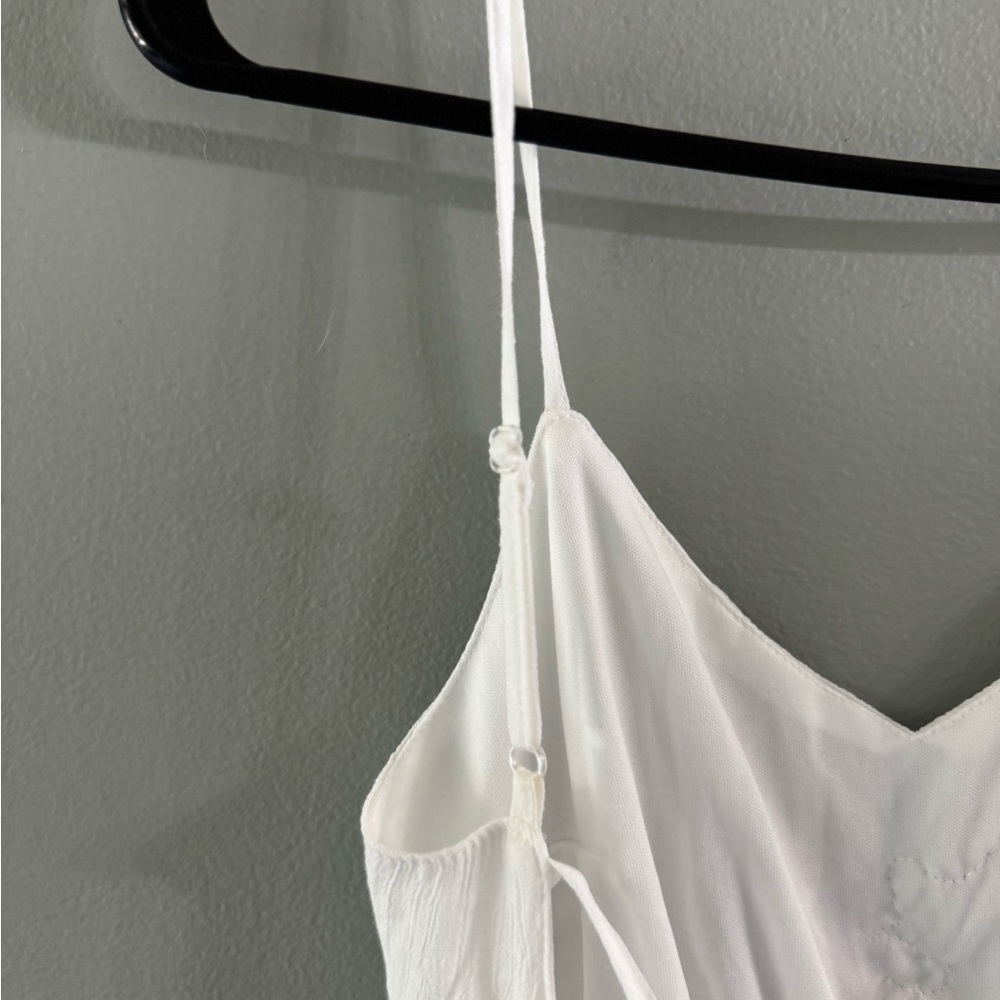 Say What? White Maxi Dress with Floral Embroidery - Picture 6 of 8